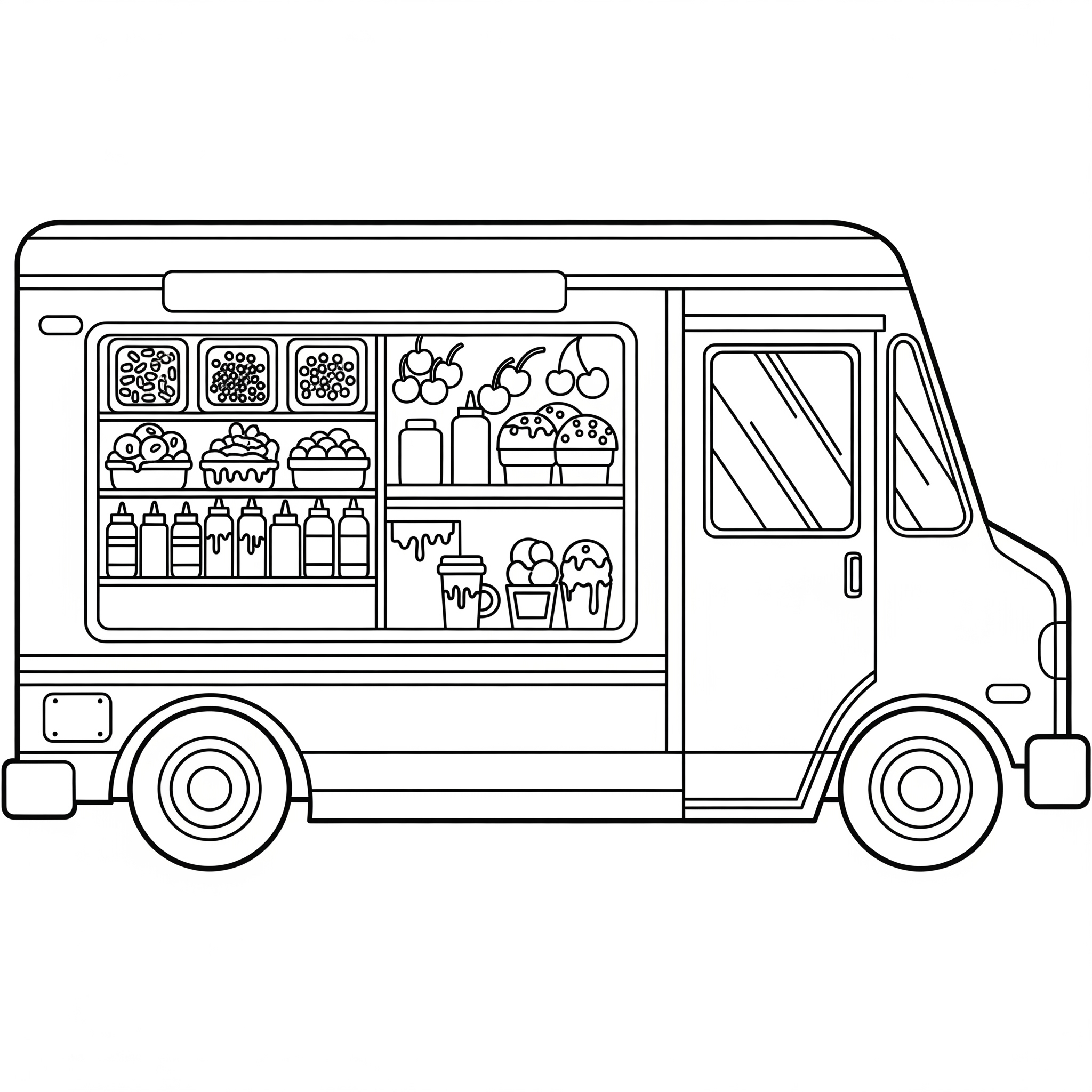 Ice Cream Truck Coloring Pages 16 free printable Ice Cream Truck coloring pages
