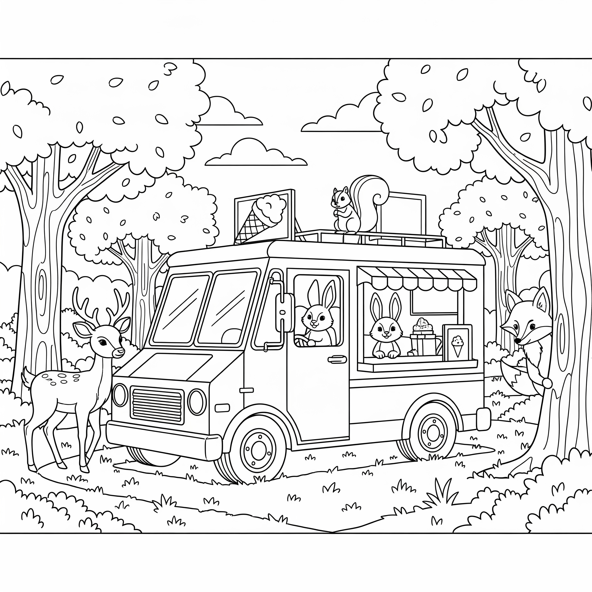 Ice Cream Truck Coloring Pages 3 Ice Cream Truck coloring pages printable free