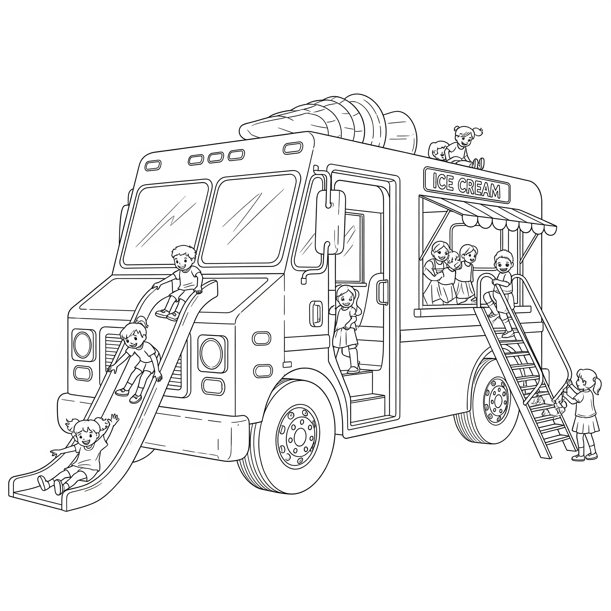 Ice Cream Truck Coloring Pages 21 Ice Cream Truck coloring pages