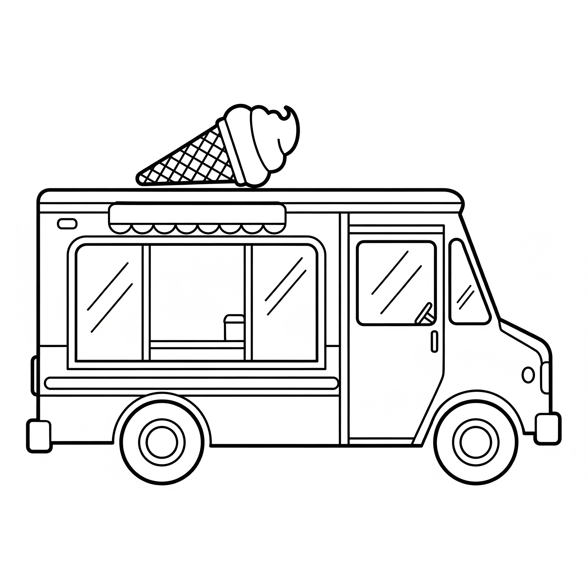 Ice Cream Truck Coloring Pages 4 Ice Cream Truck free coloring pages