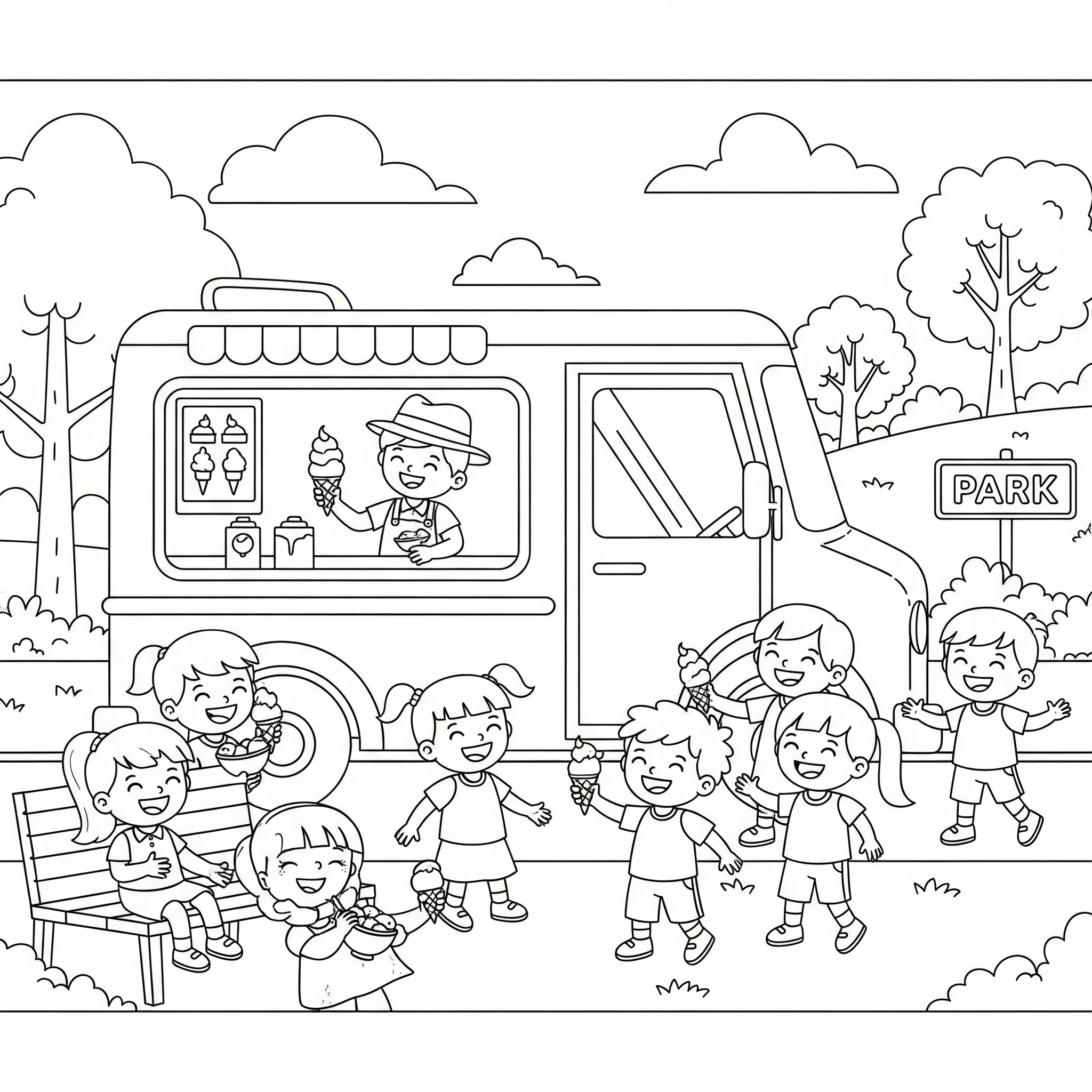 Ice Cream Truck Coloring Pages 5 Ice Cream Truck coloring pages pdf