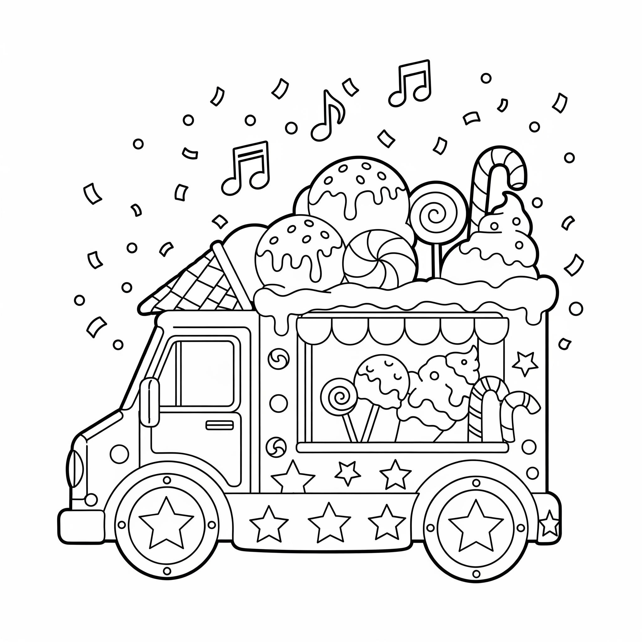 Ice Cream Truck Coloring Pages 8 Ice Cream Truck coloring pages for adults easy