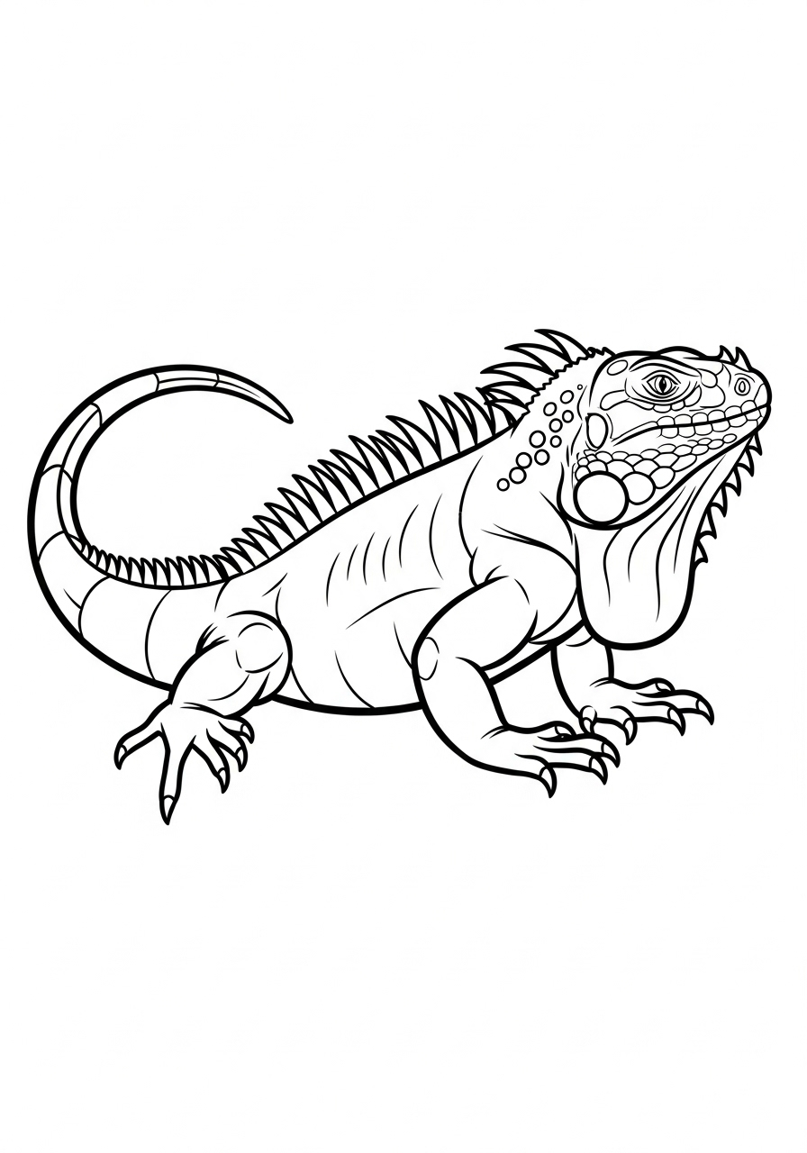 Iguana Coloring Pages 2 Iguana free coloring pages