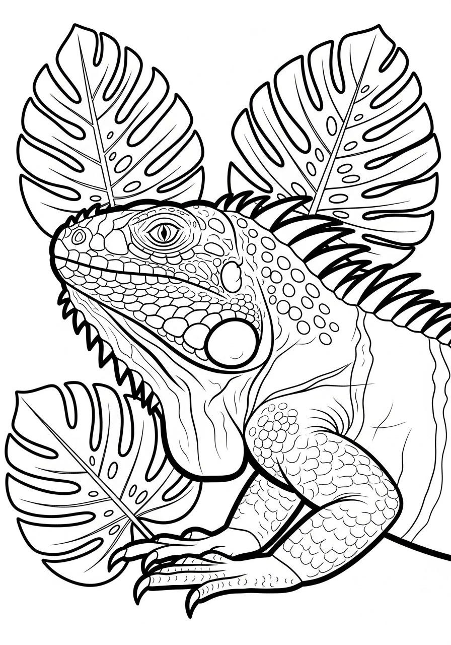 Iguana Coloring Pages 11 Iguana printable coloring pages