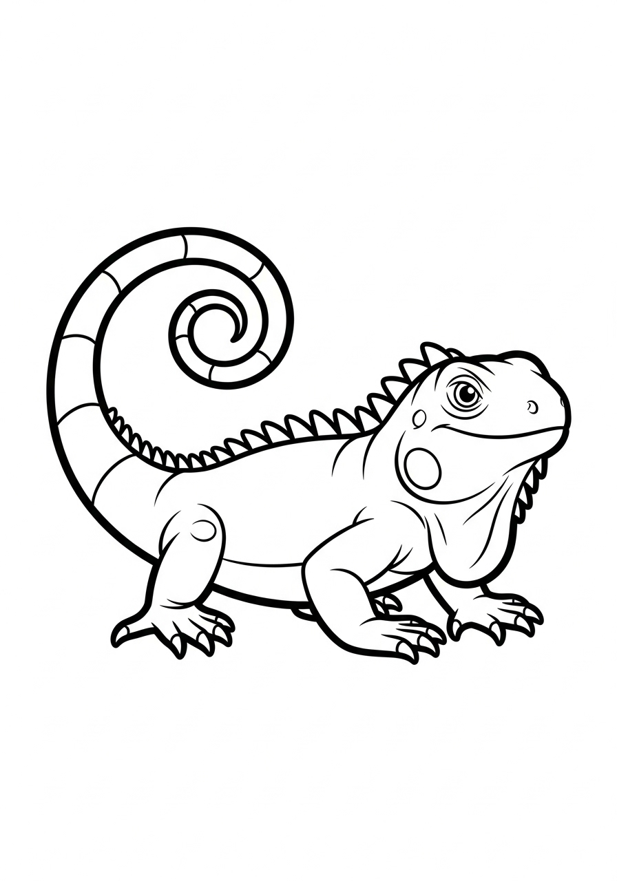 Iguana Coloring Pages 12 free Iguana coloring pages printable