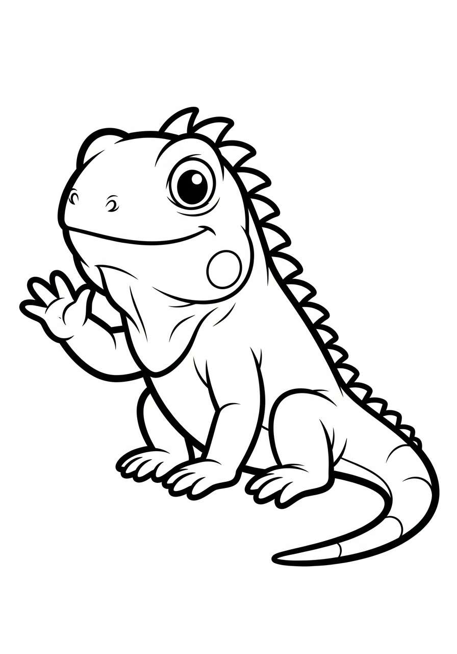 Iguana Coloring Pages 15 free printable coloring pages Iguana