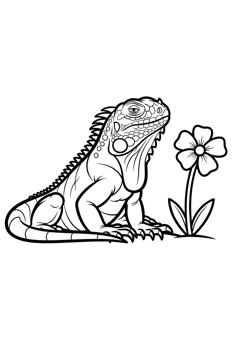 Iguana Coloring Pages 16 Iguana coloring pages printable free