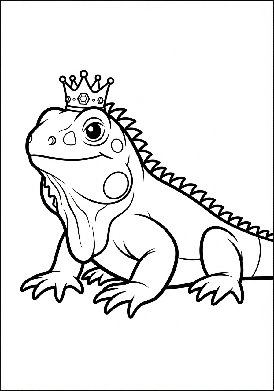 Iguana Coloring Pages 18 free printable Iguana coloring pages for adults
