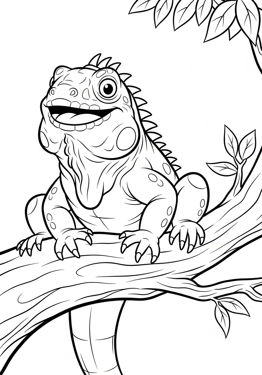 Iguana Coloring Pages 4 old-fashioned Iguana coloring pages