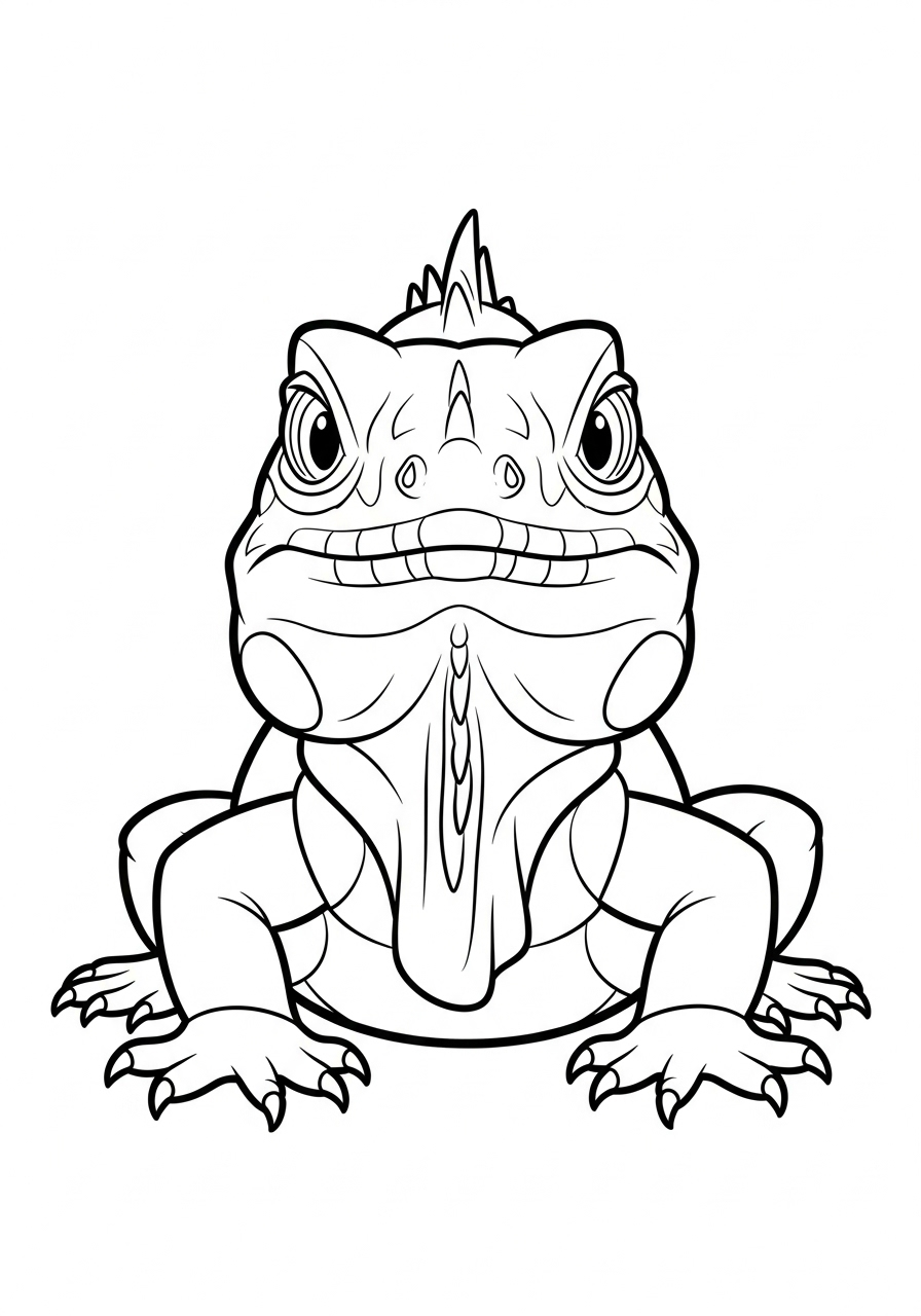 Iguana Coloring Pages 5 free Iguana coloring pages pdf