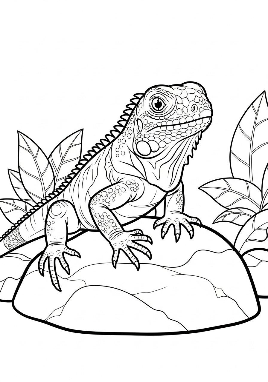 Iguana Coloring Pages 6 grinch cute Iguana coloring pages
