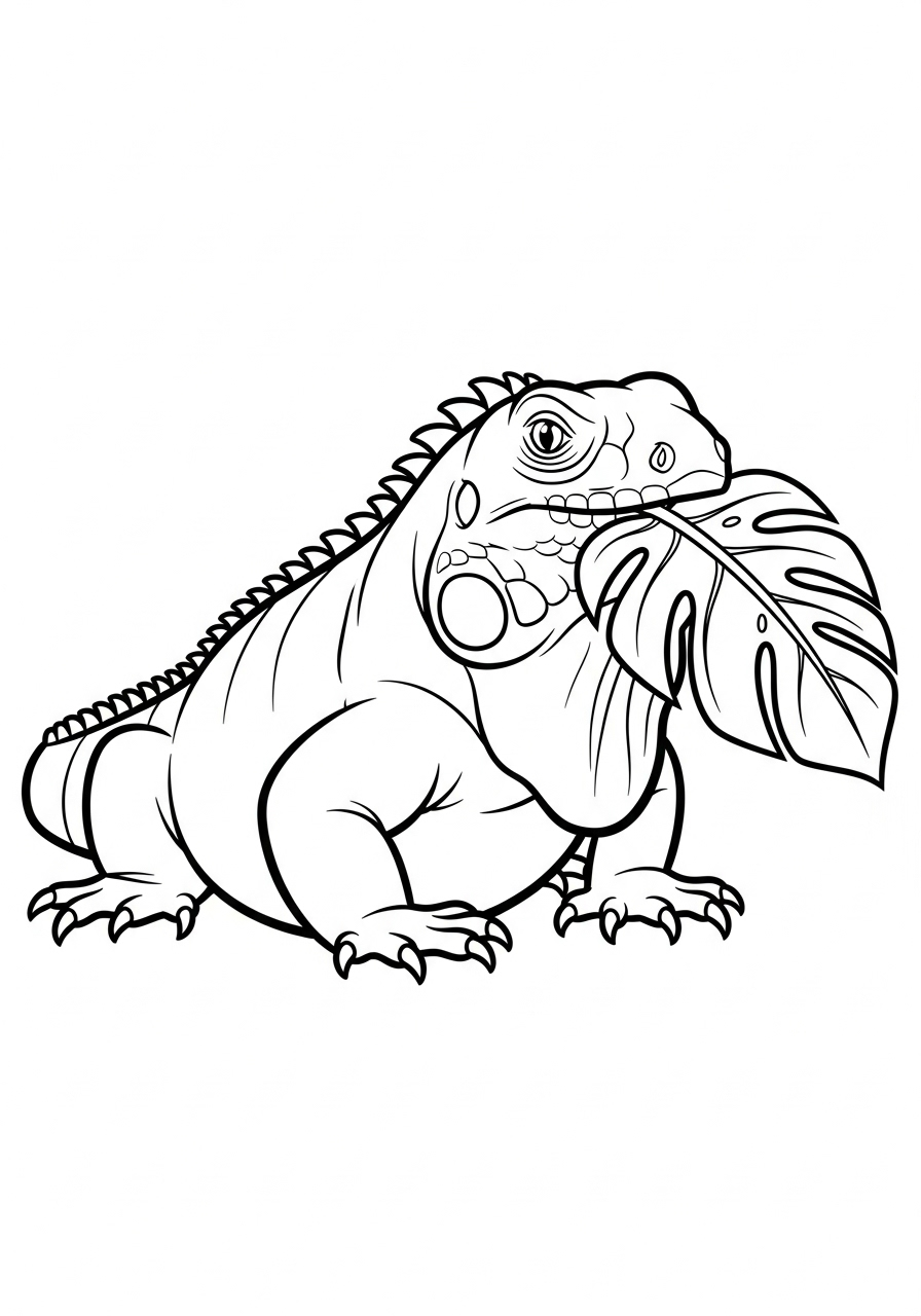 Iguana Coloring Pages 8 Iguana adult coloring pages