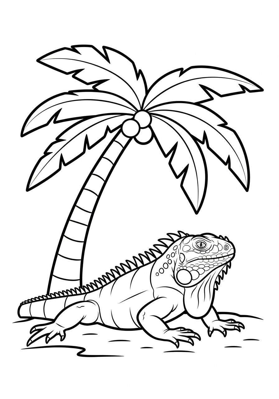 Iguana Coloring Pages 9 printable Iguana coloring pages