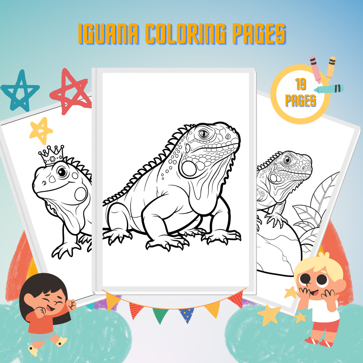 Iguana Coloring Pages thumbnail