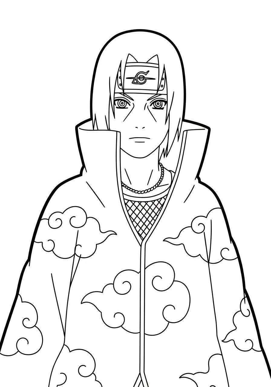 Itachi Uchiha Coloring Pages 2 free coloring pages Itachi Uchiha
