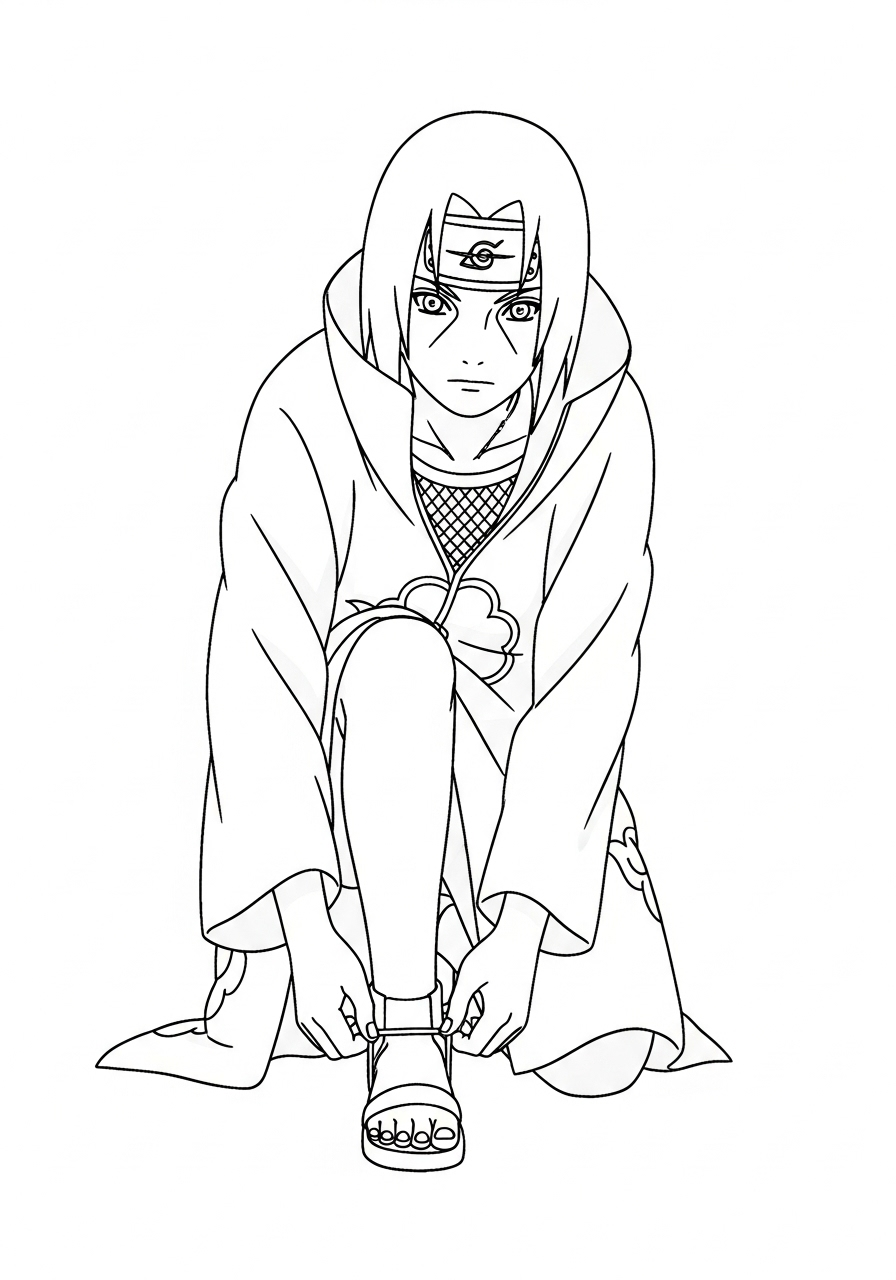 Itachi Uchiha Coloring Pages 11 Itachi Uchiha ornament coloring pages