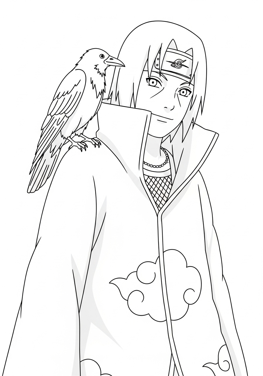 Itachi Uchiha Coloring Pages 13 kawaii cute Itachi Uchiha coloring pages