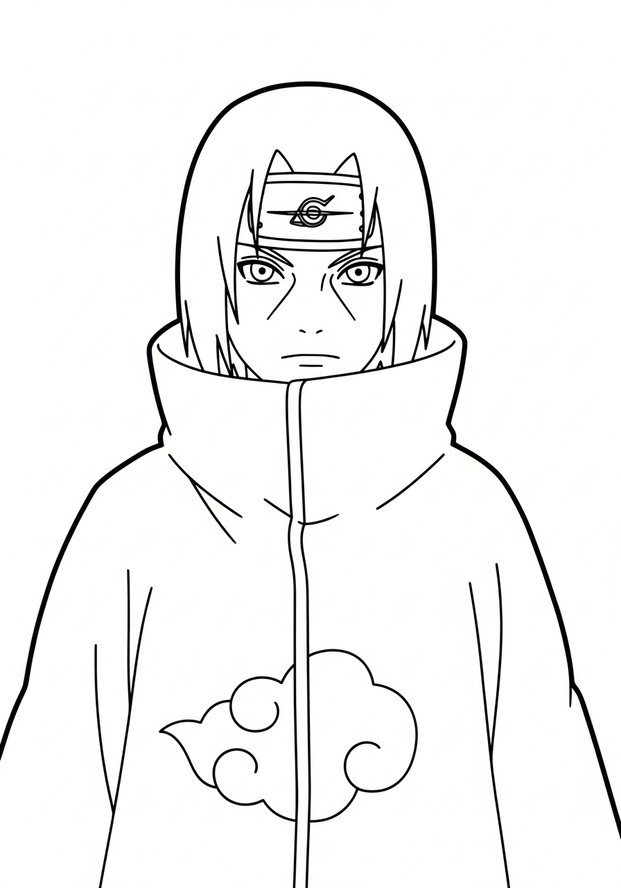 Itachi Uchiha Coloring Pages 16 Itachi Uchiha coloring pages easy