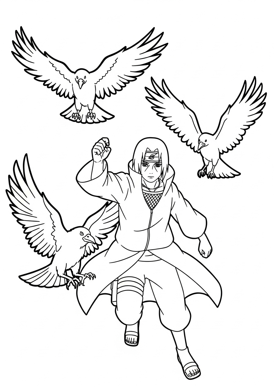 Itachi Uchiha Coloring Pages 20 cute Itachi Uchiha coloring pages