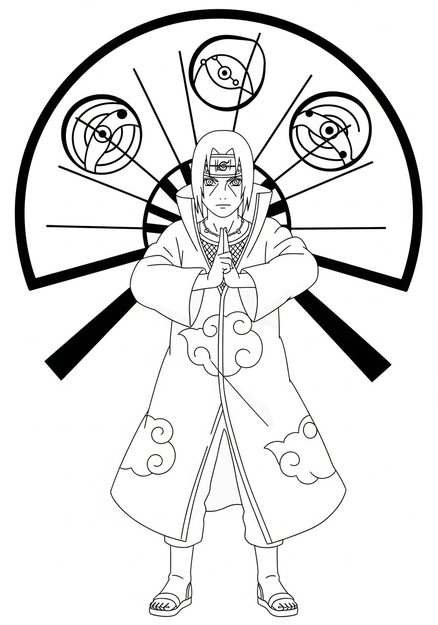 Itachi Uchiha Coloring Pages 22 free adult Itachi Uchiha coloring pages