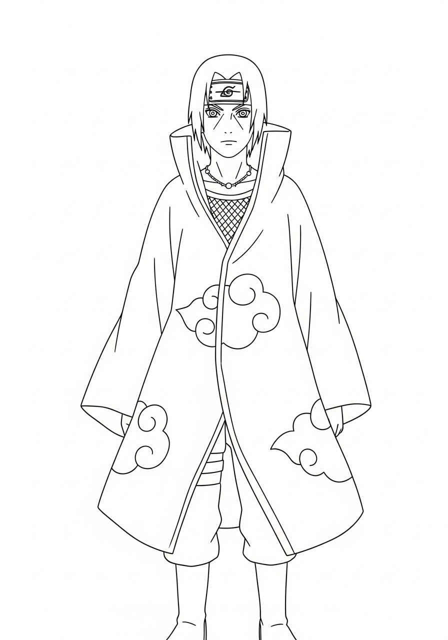 Itachi Uchiha Coloring Pages 4 old-fashioned Itachi Uchiha coloring pages