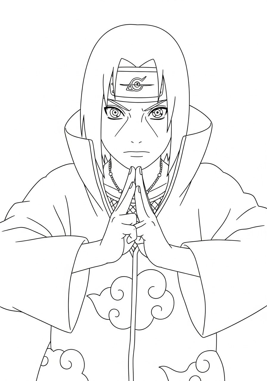 Itachi Uchiha Coloring Pages 7 preschool Itachi Uchiha coloring pages