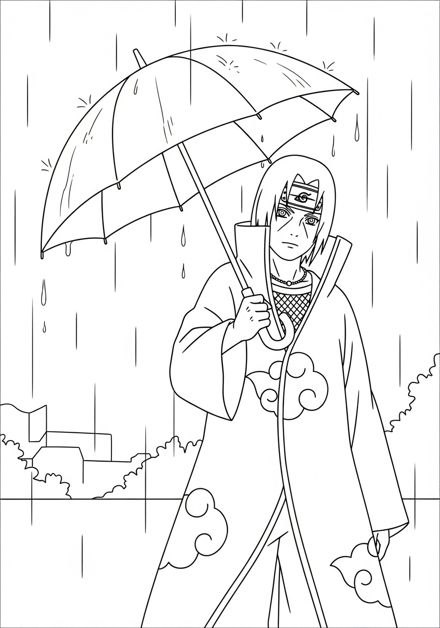 Itachi Uchiha Coloring Pages 8 free printable Itachi Uchiha coloring pages
