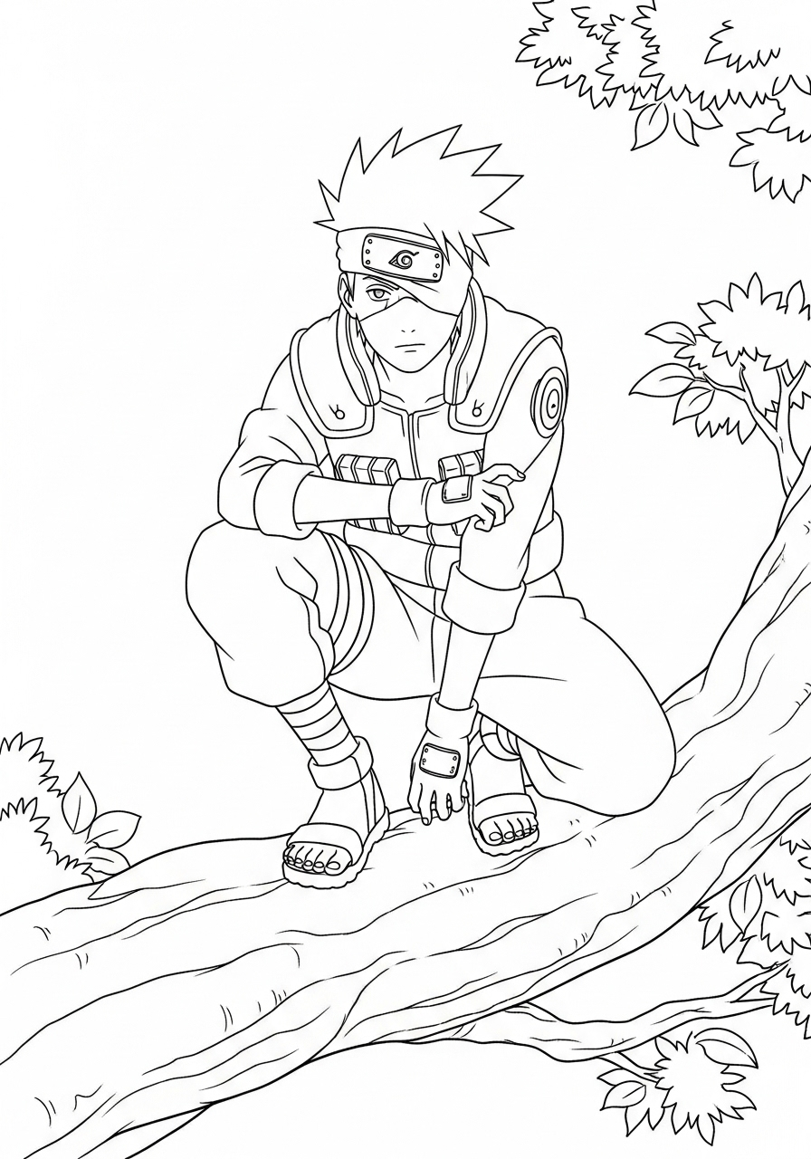 Kakashi Hatake Coloring Pages 13 Kakashi Hatake adult coloring pages 1