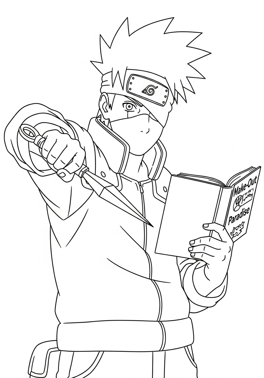 Kakashi Hatake Coloring Pages 14 Kakashi Hatake ornament coloring pages