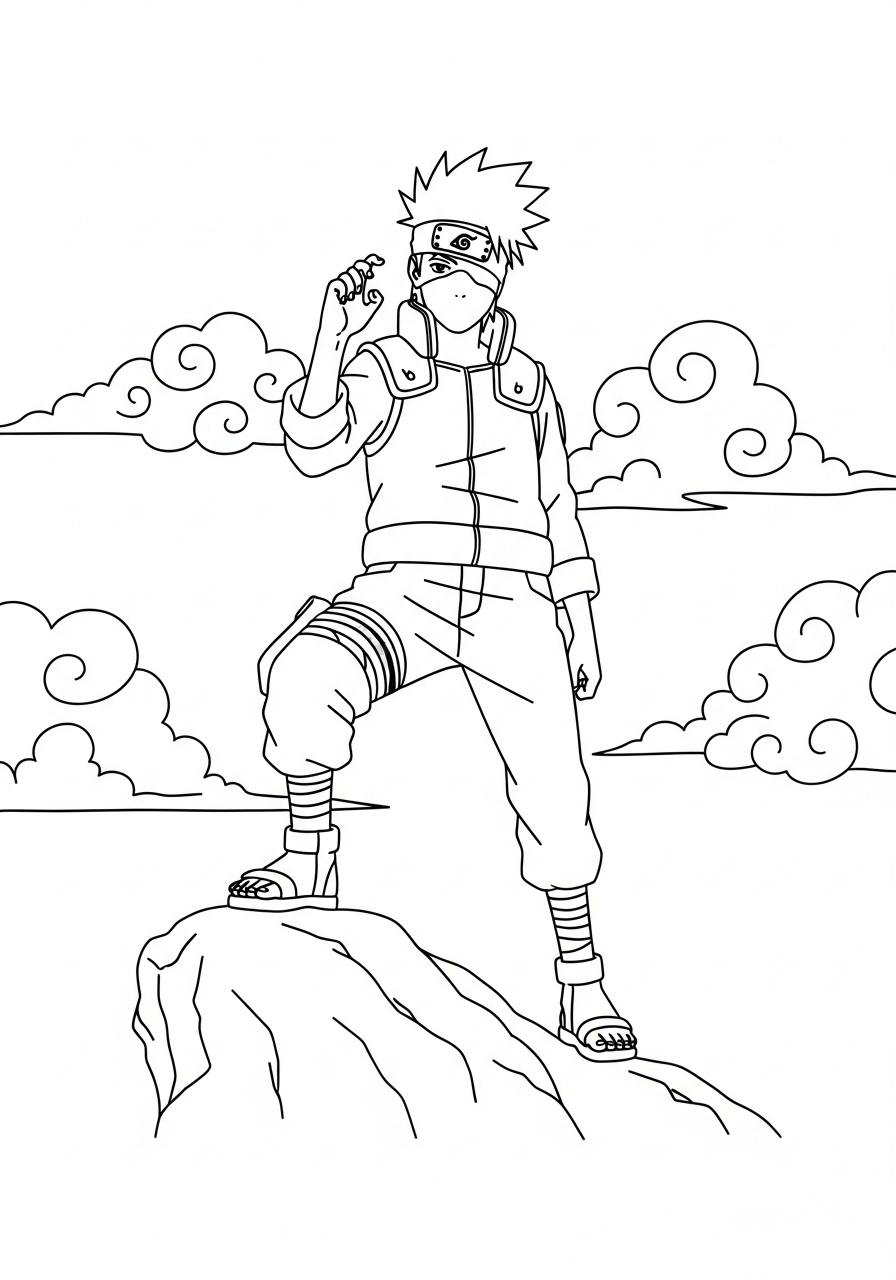 Kakashi Hatake Coloring Pages 15 kawaii cute Kakashi Hatake coloring pages 1