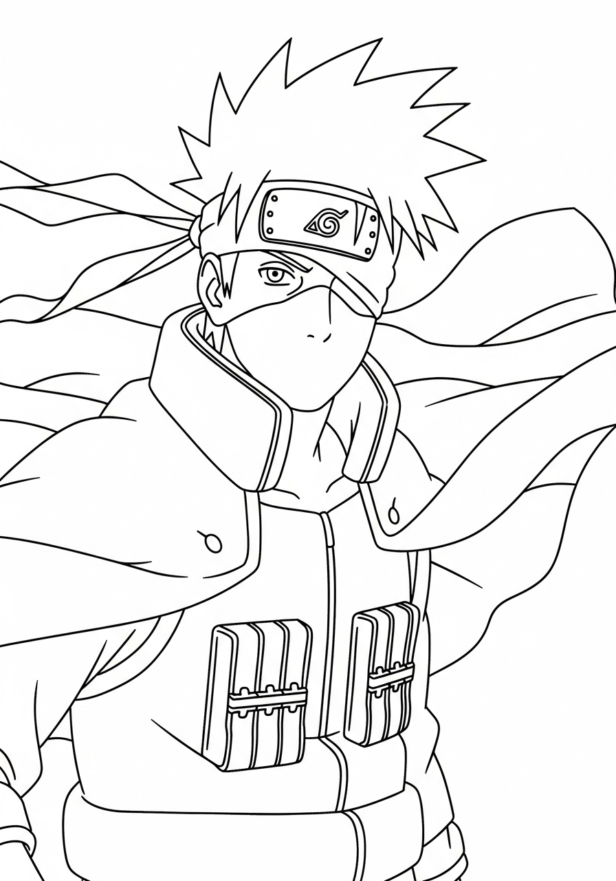 Kakashi Hatake Coloring Pages 17 printable Kakashi Hatake coloring pages for adults
