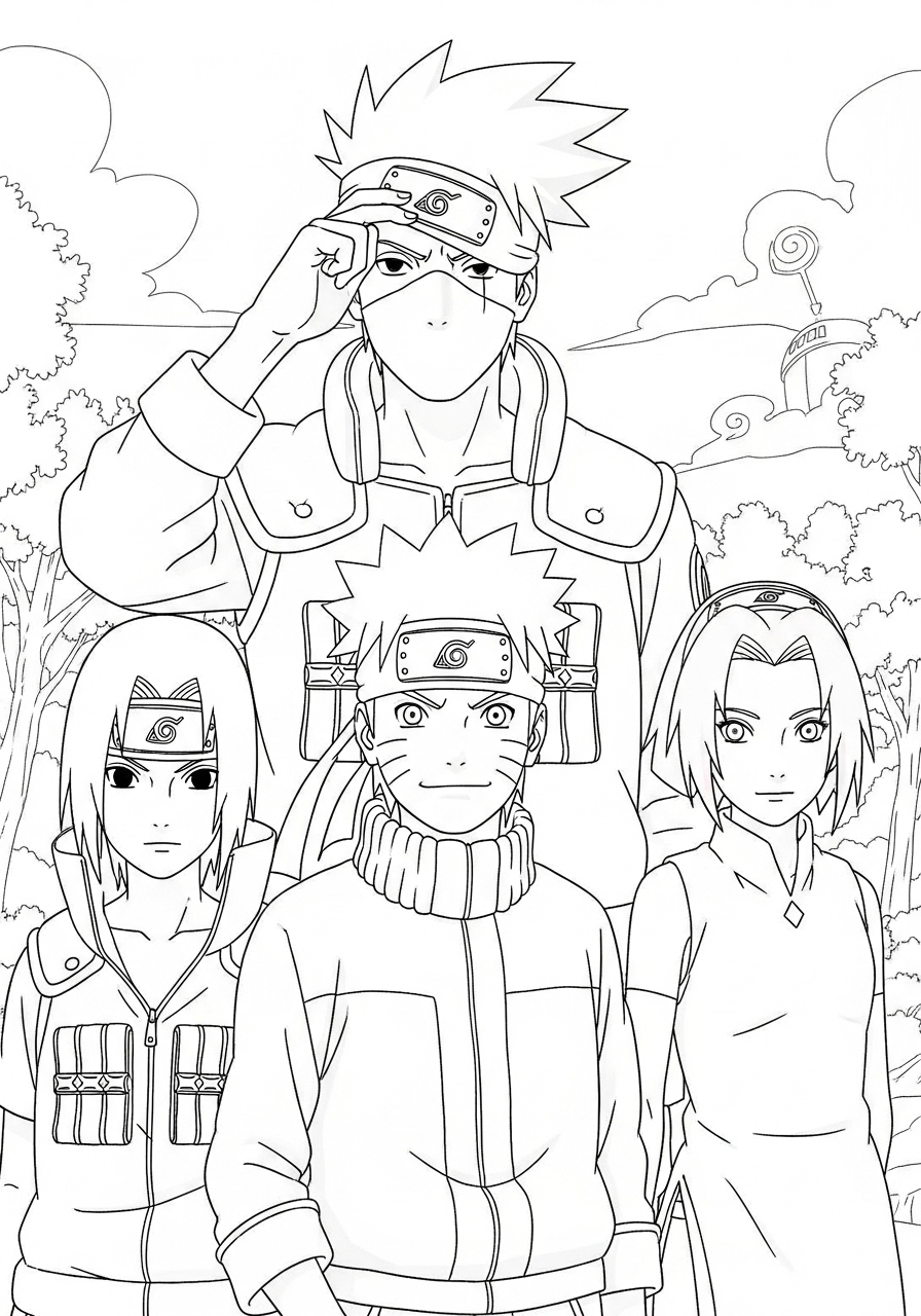 Kakashi Hatake Coloring Pages 18 merry Kakashi Hatake coloring pages 1