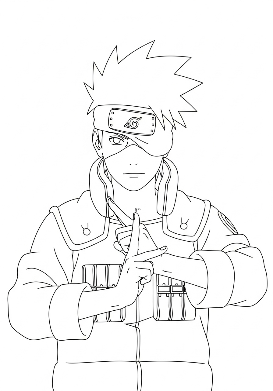 Kakashi Hatake Coloring Pages 19 free coloring Kakashi Hatake pages
