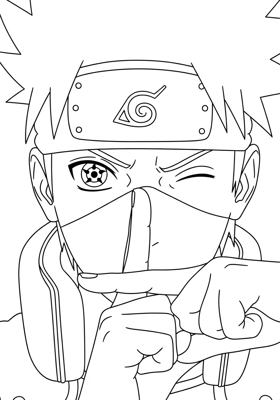 Kakashi Hatake Coloring Pages 21 free adult Kakashi Hatake coloring pages