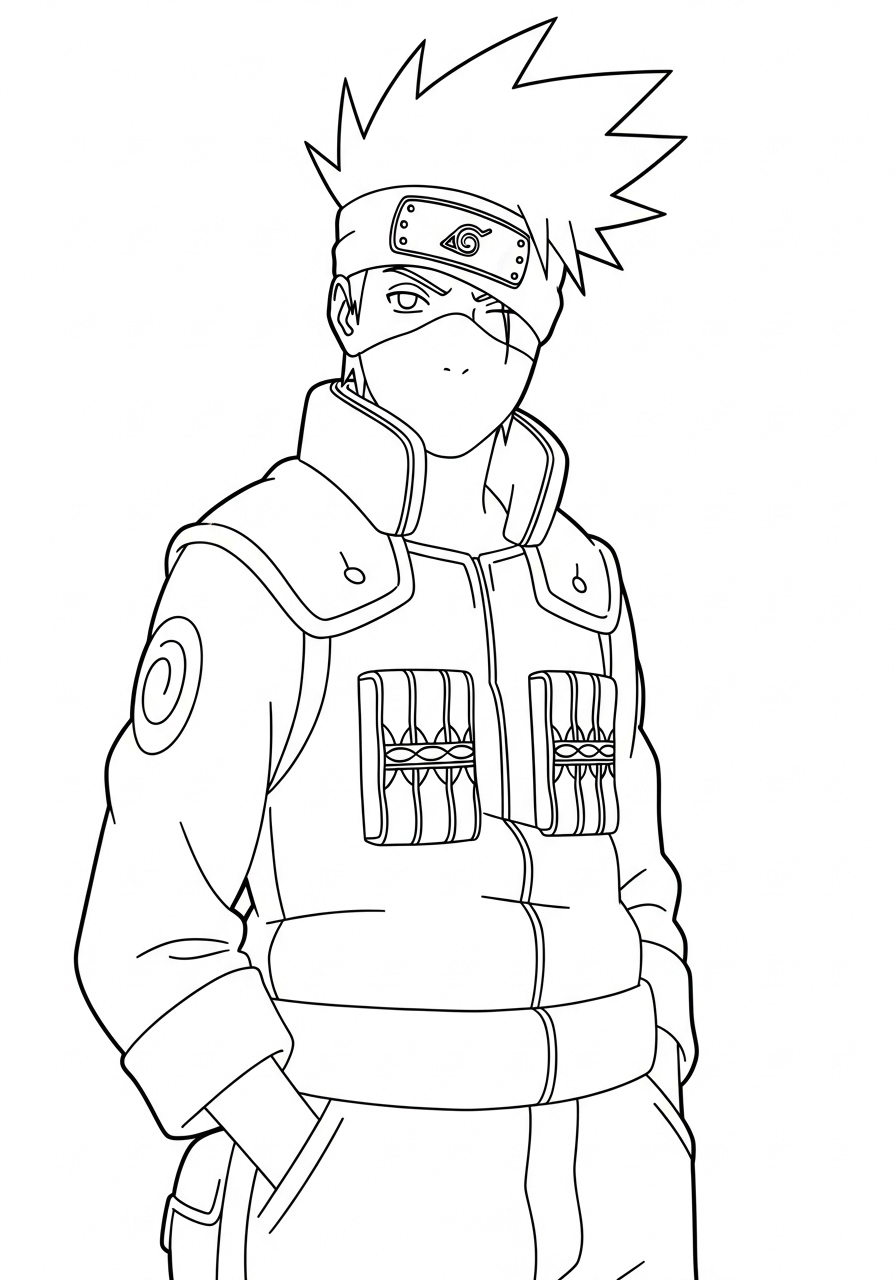 Kakashi Hatake Coloring Pages 5 Kakashi Hatake free coloring pages