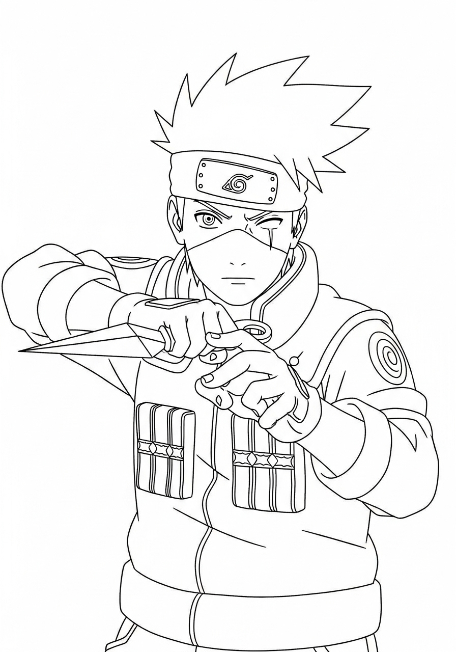Kakashi Hatake Coloring Pages 6 Kakashi Hatake coloring book pages