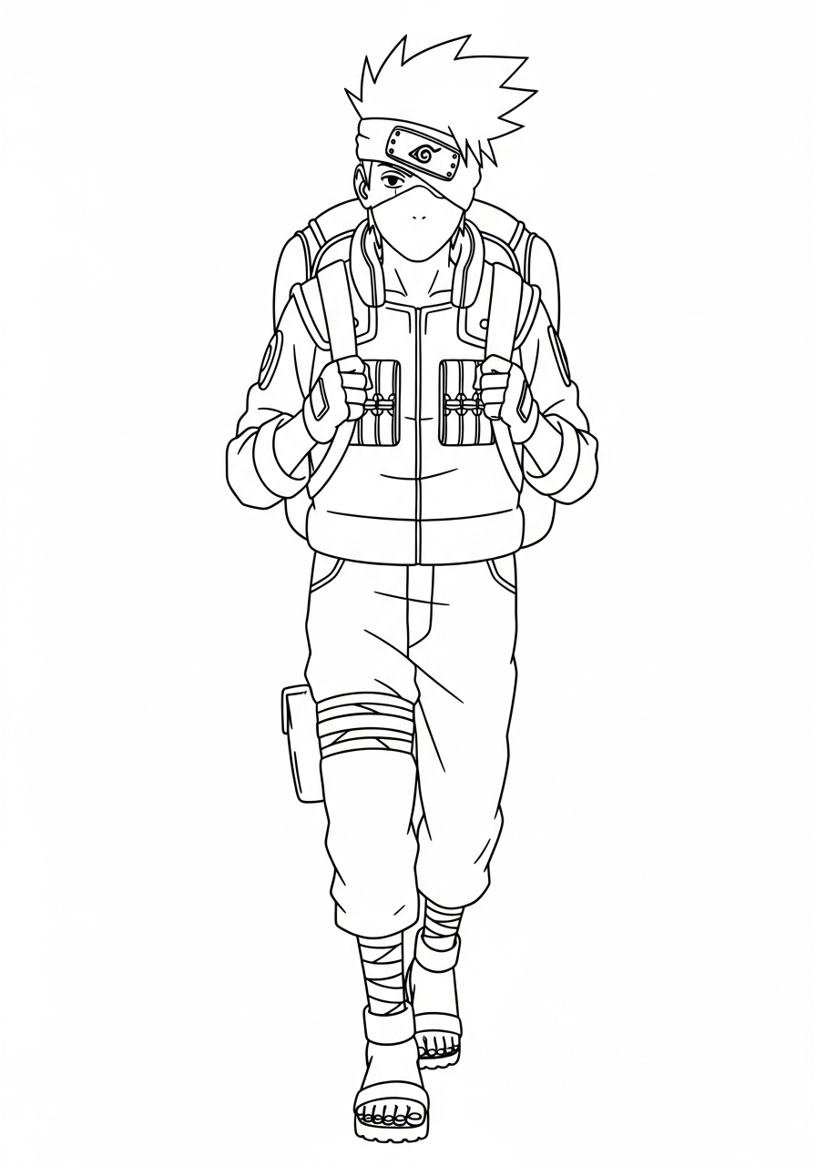 Kakashi Hatake Coloring Pages 9 kawaii cute Kakashi Hatake coloring pages