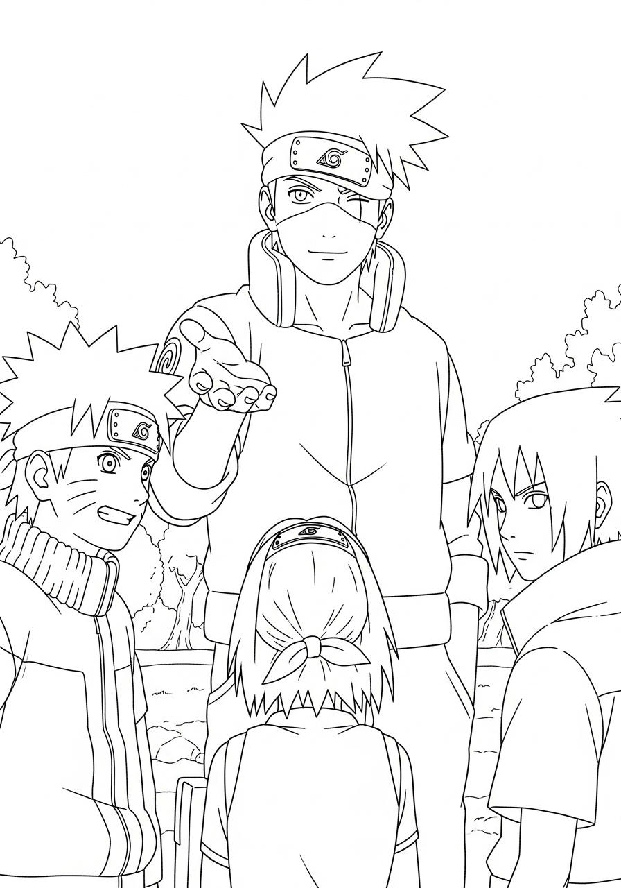 Kakashi Hatake Coloring Pages 10 free Kakashi Hatake printable coloring pages