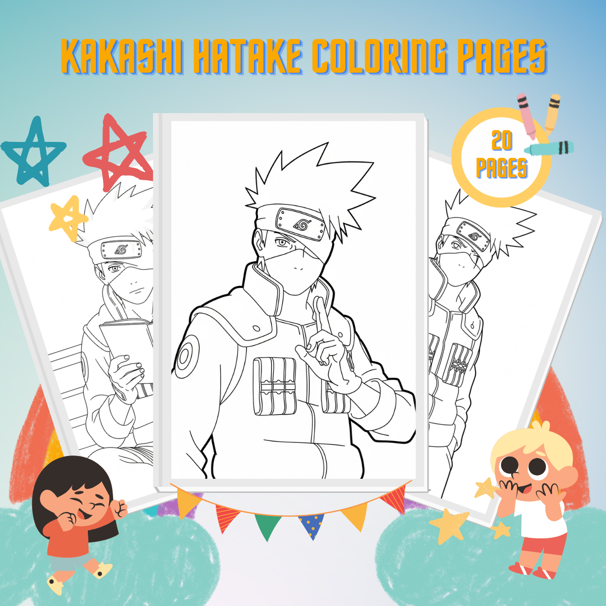 Kakashi Hatake Coloring Pages thumbnail