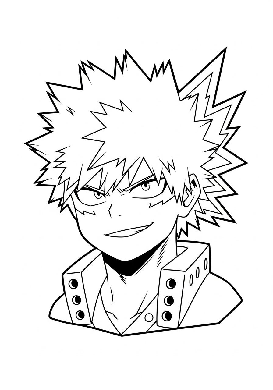 Katsuki Bakugo Coloring Pages 11 coloring pages printable Katsuki Bakugo