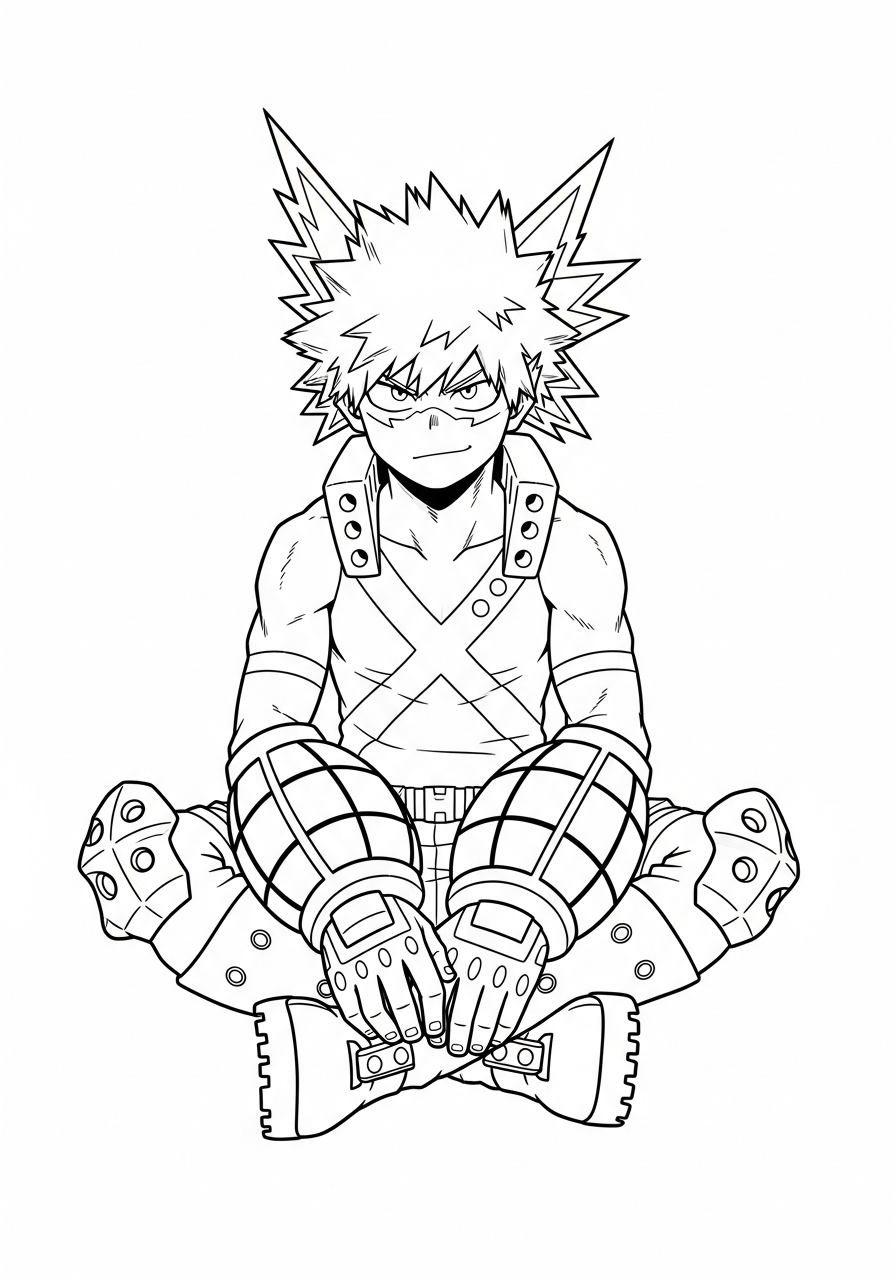 Katsuki Bakugo Coloring Pages 12 cute coloring pages Katsuki Bakugo