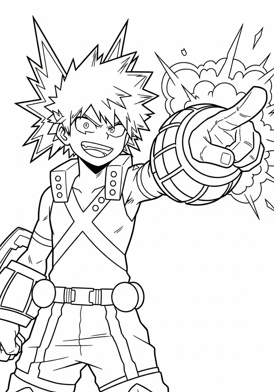 Katsuki Bakugo Coloring Pages 13 cute coloring pages Katsuki Bakugo 1