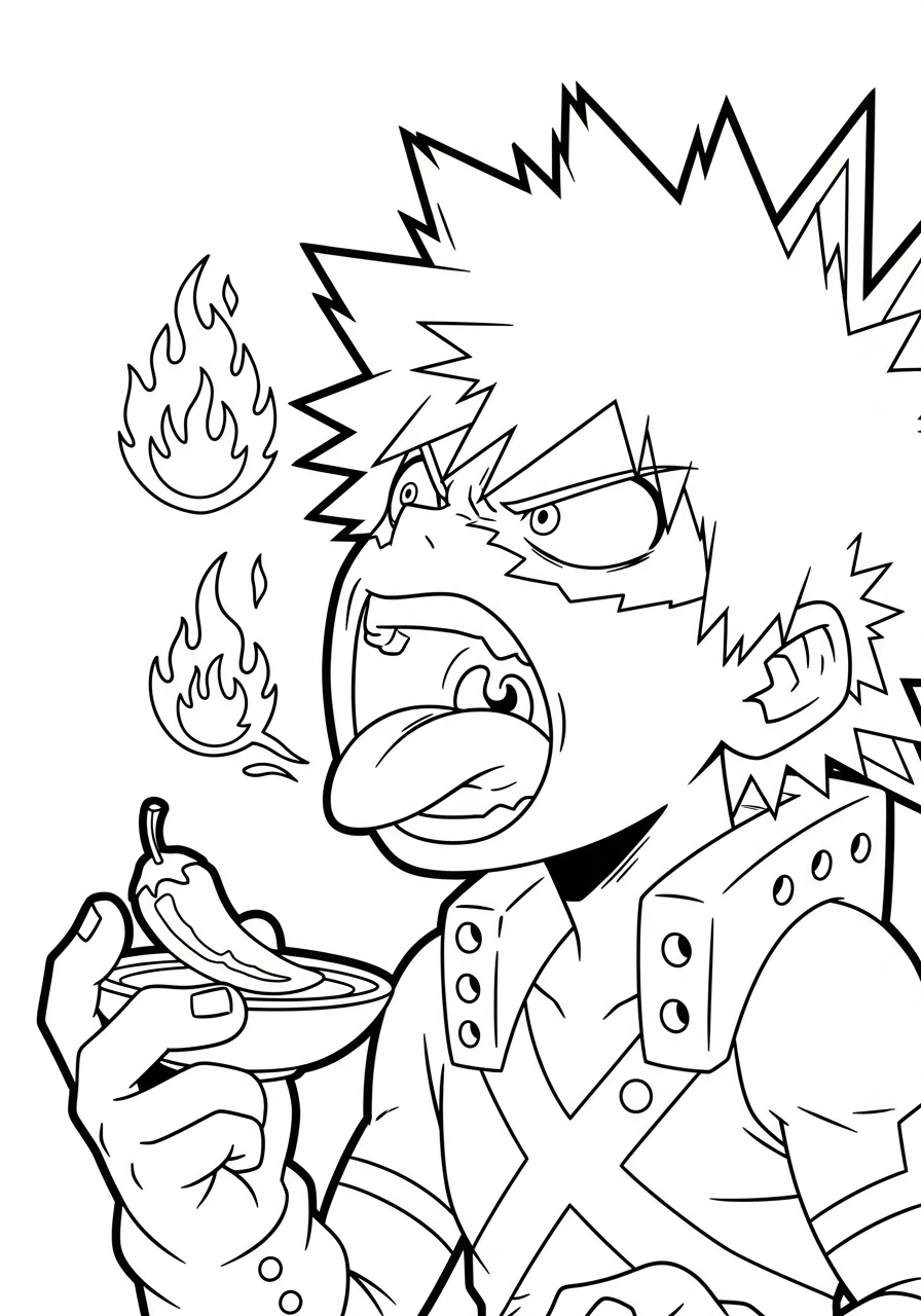 Katsuki Bakugo Coloring Pages 16 free coloring pages Katsuki Bakugo