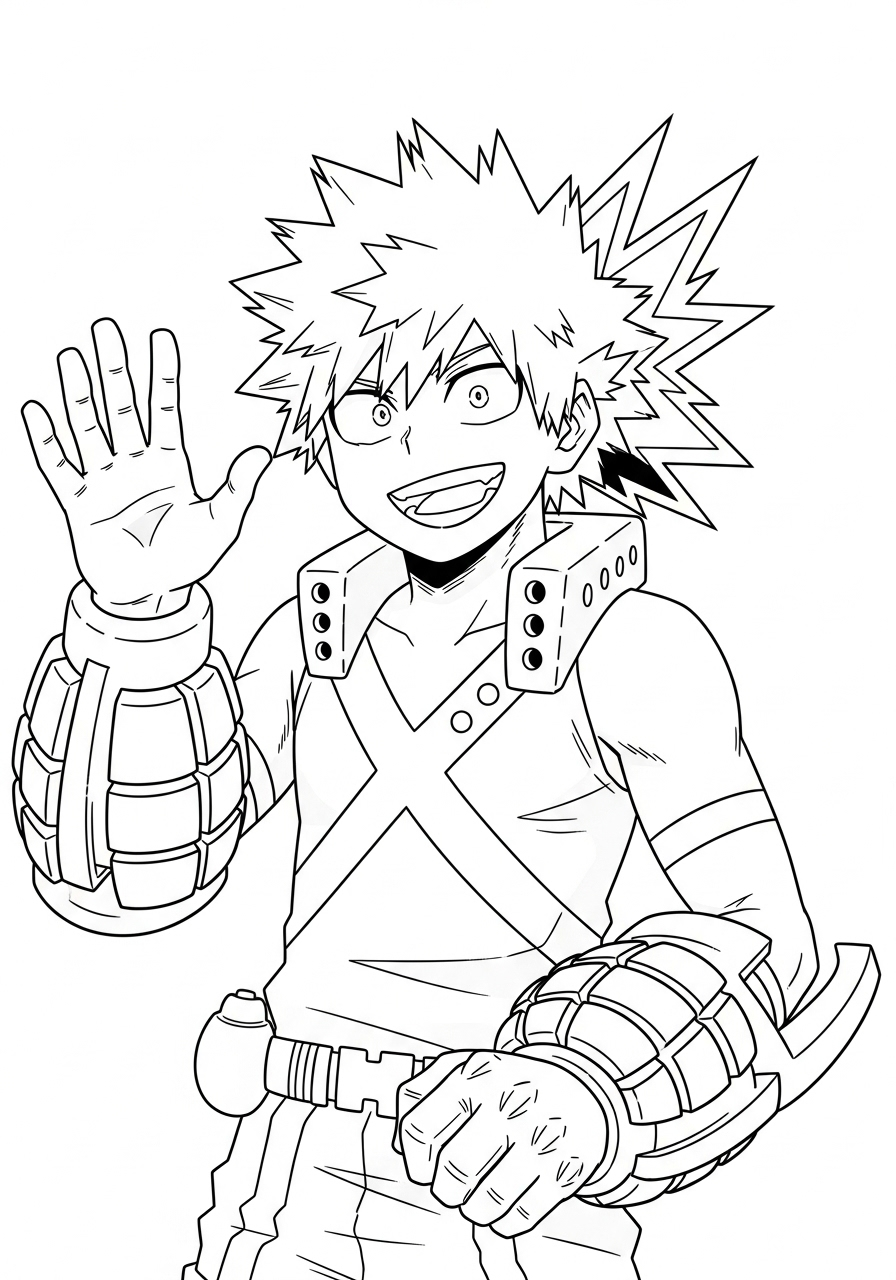 Katsuki Bakugo Coloring Pages 17 kids Katsuki Bakugo coloring pages