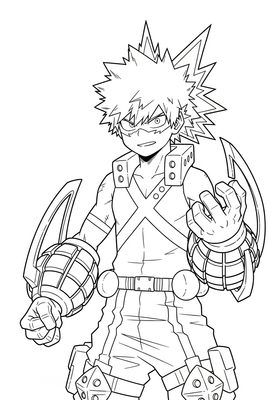 Katsuki Bakugo Coloring Pages 18 Katsuki Bakugo coloring pages free