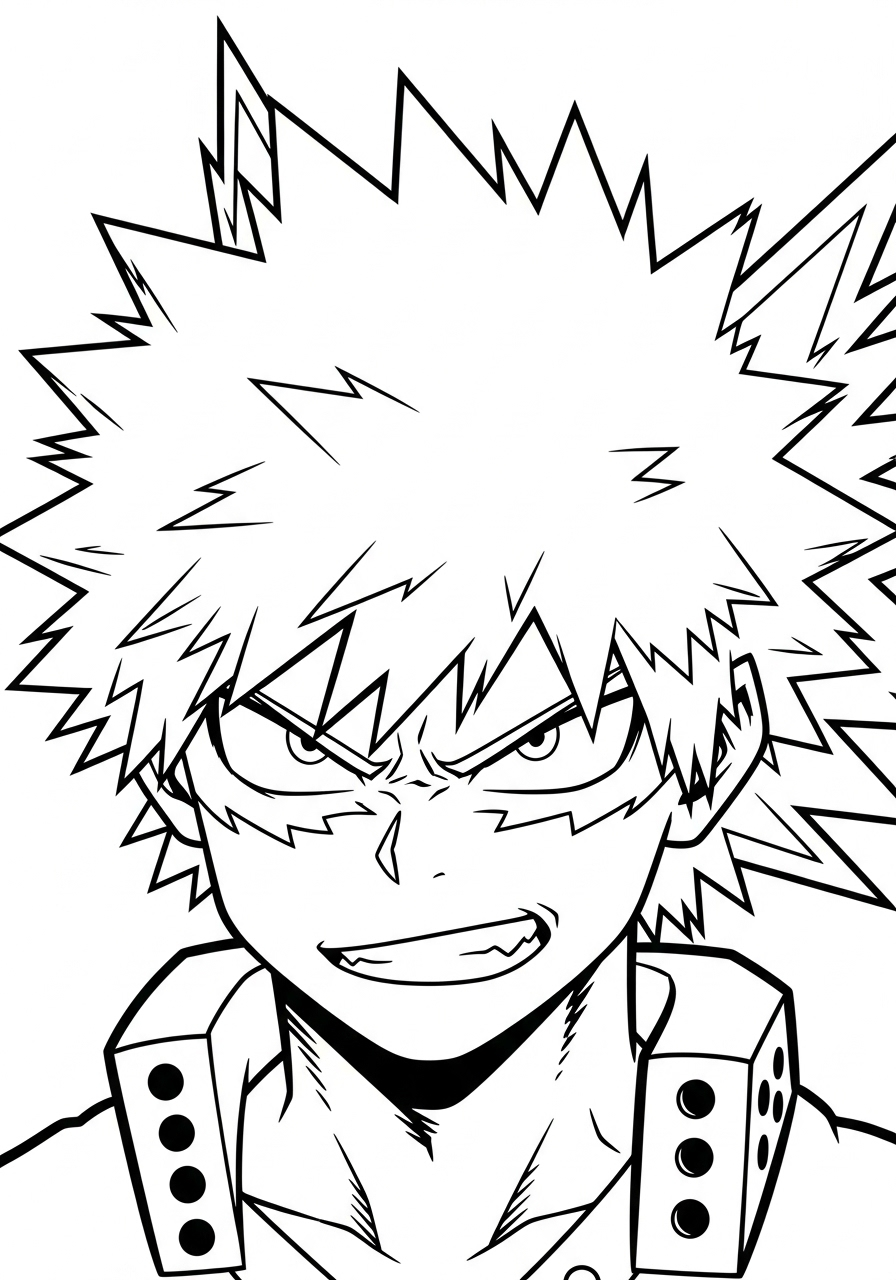 Katsuki Bakugo Coloring Pages 24 Katsuki Bakugo printable coloring pages