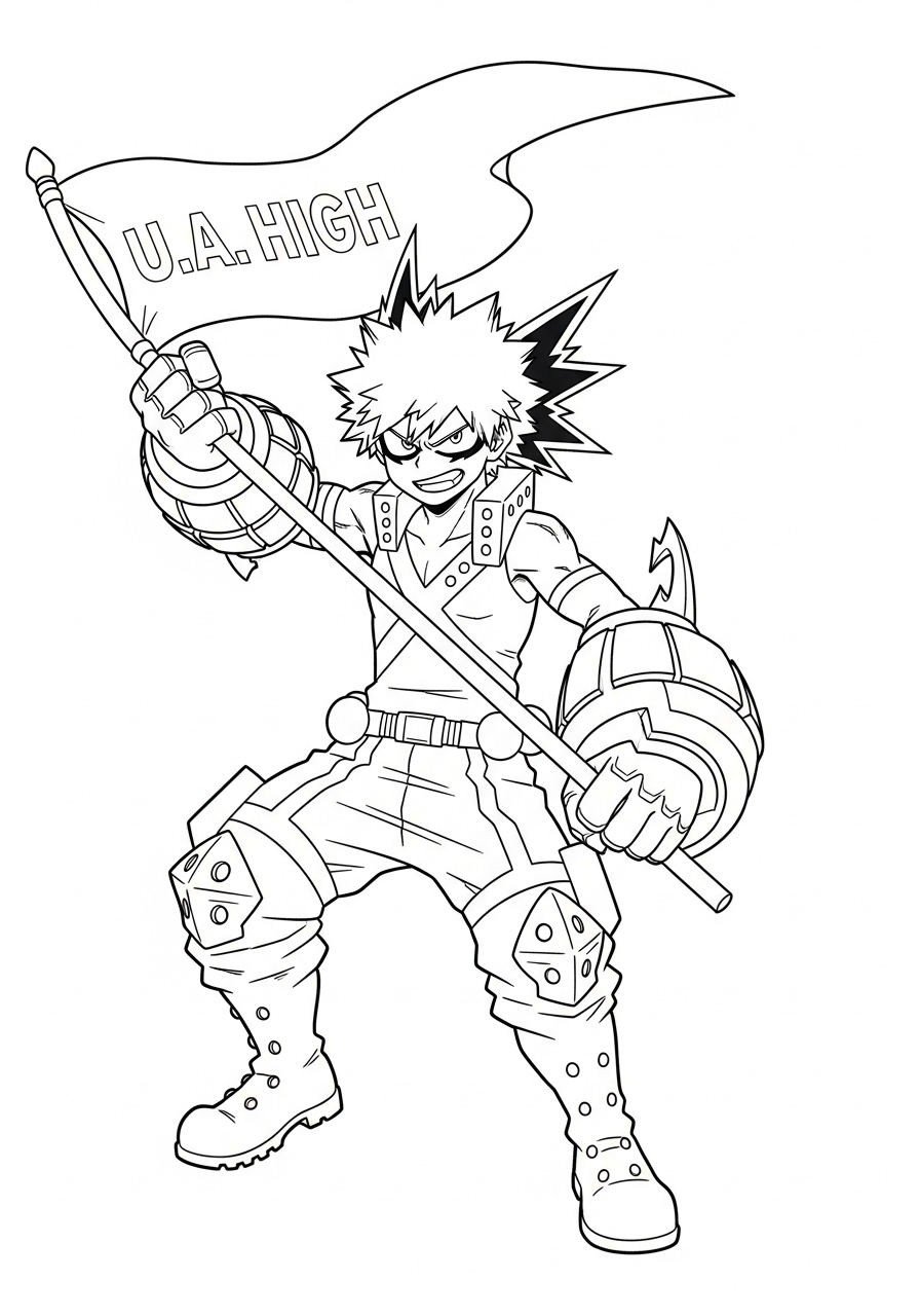 Katsuki Bakugo Coloring Pages 20 coloring Katsuki Bakugo pages