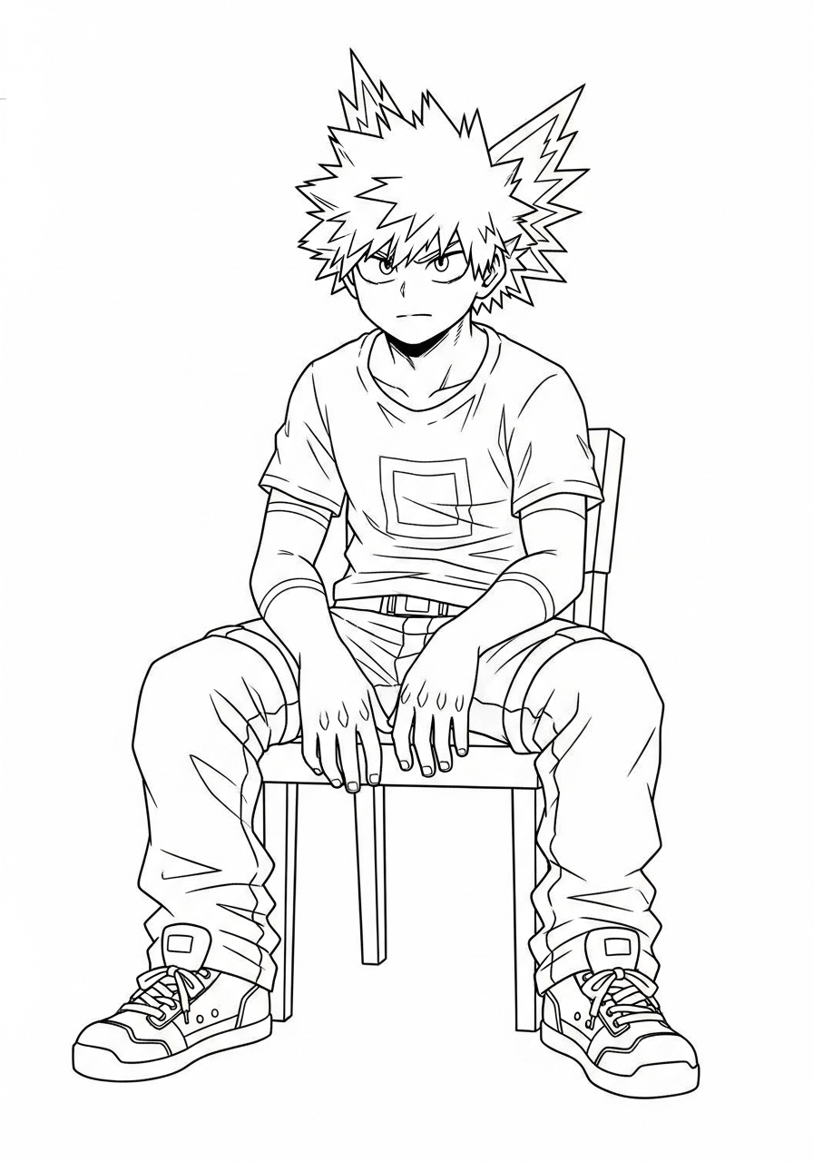 Katsuki Bakugo Coloring Pages 21 Katsuki Bakugo free coloring pages