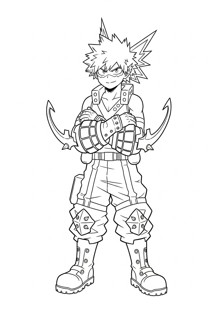 Katsuki Bakugo Coloring Pages 7 cute Katsuki Bakugo coloring pages