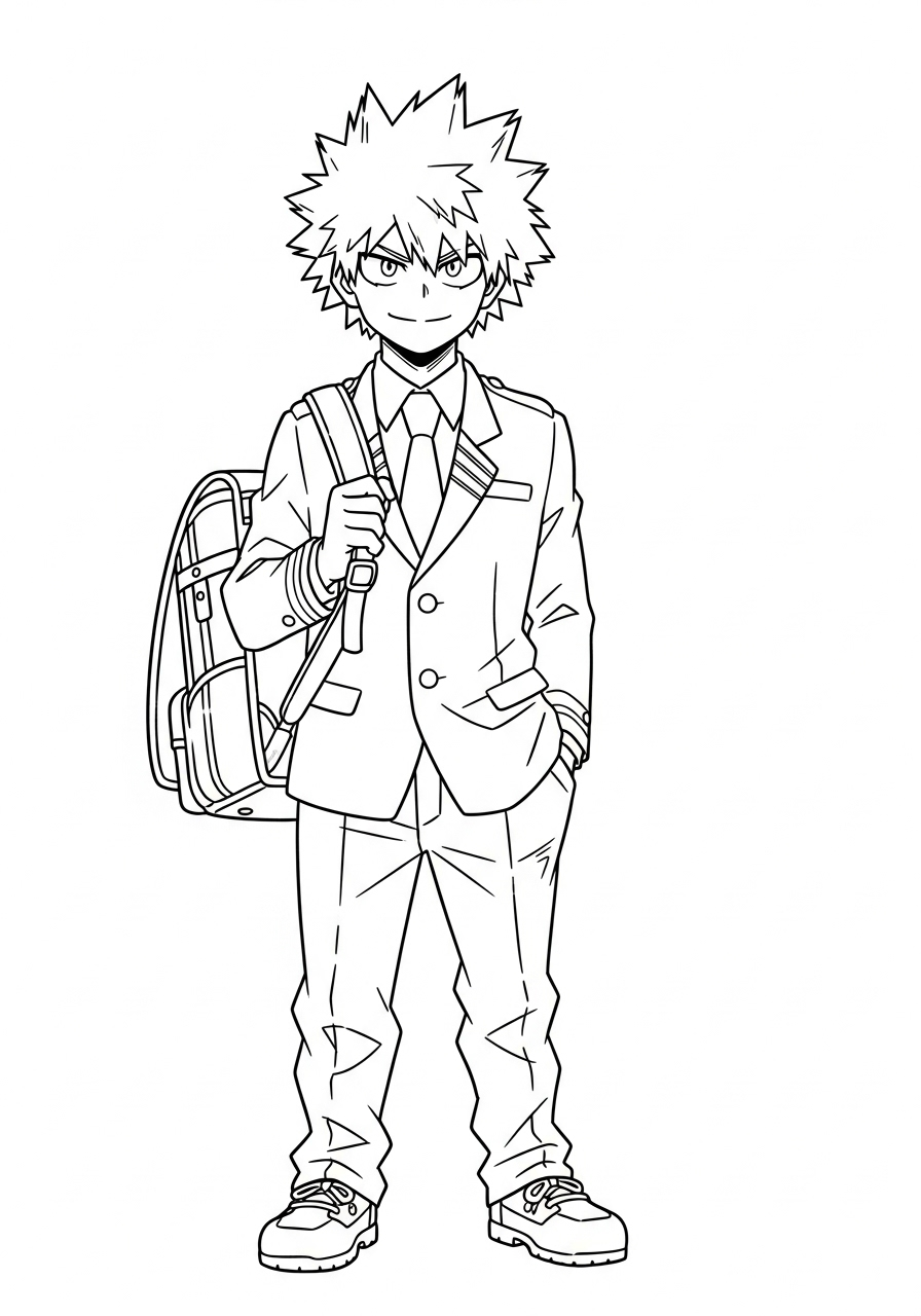 Katsuki Bakugo Coloring Pages 9 adult Katsuki Bakugo coloring pages
